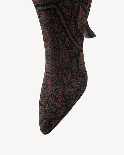 NEWBELLA Women's Suede Knee-High Boots - Sleek Design Stiletto Heel Boots for Daily Wear, Halloween, Christmas