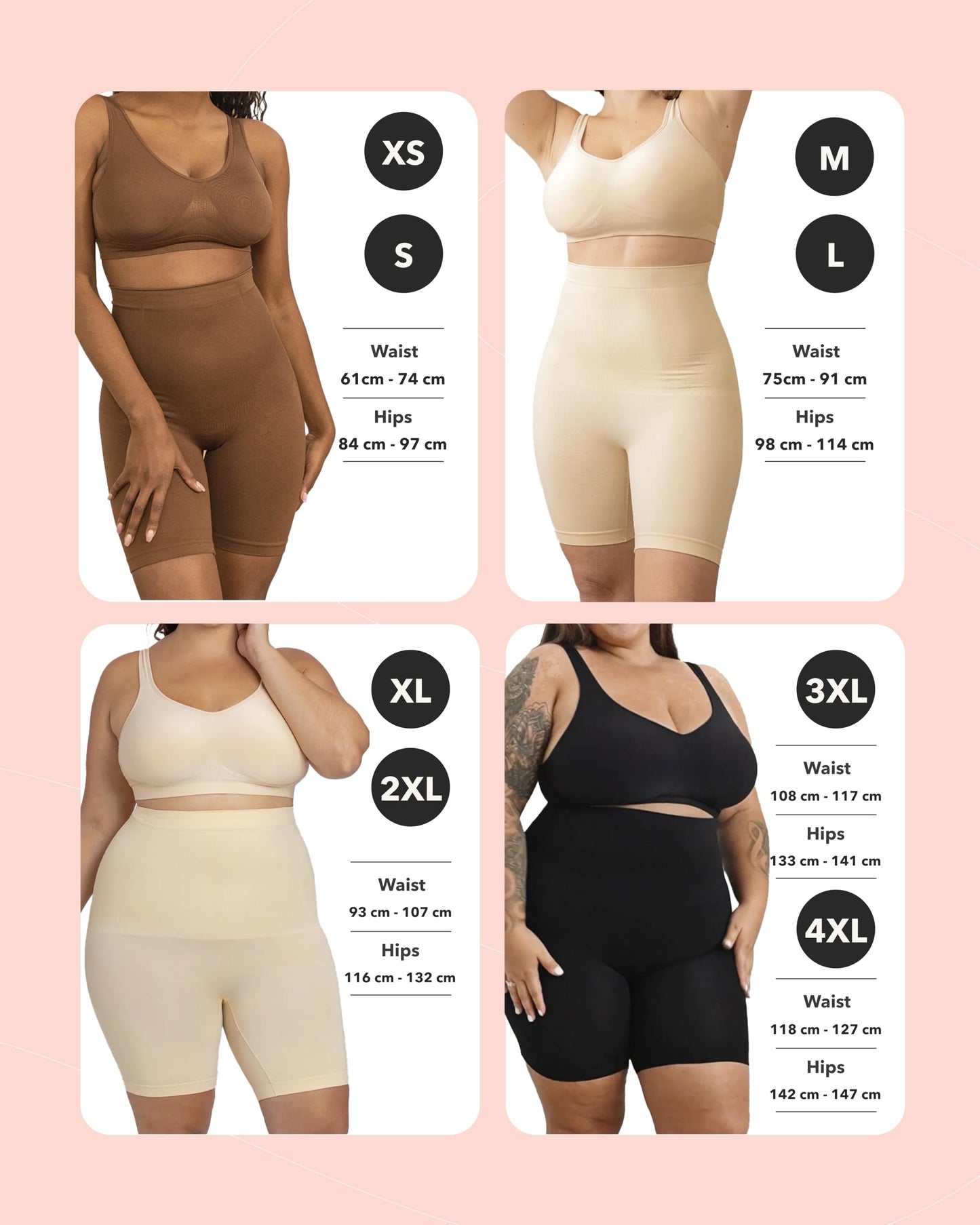 High Waisted Shapewear Women Tummy Control Shorts Body Shaper Underwear
