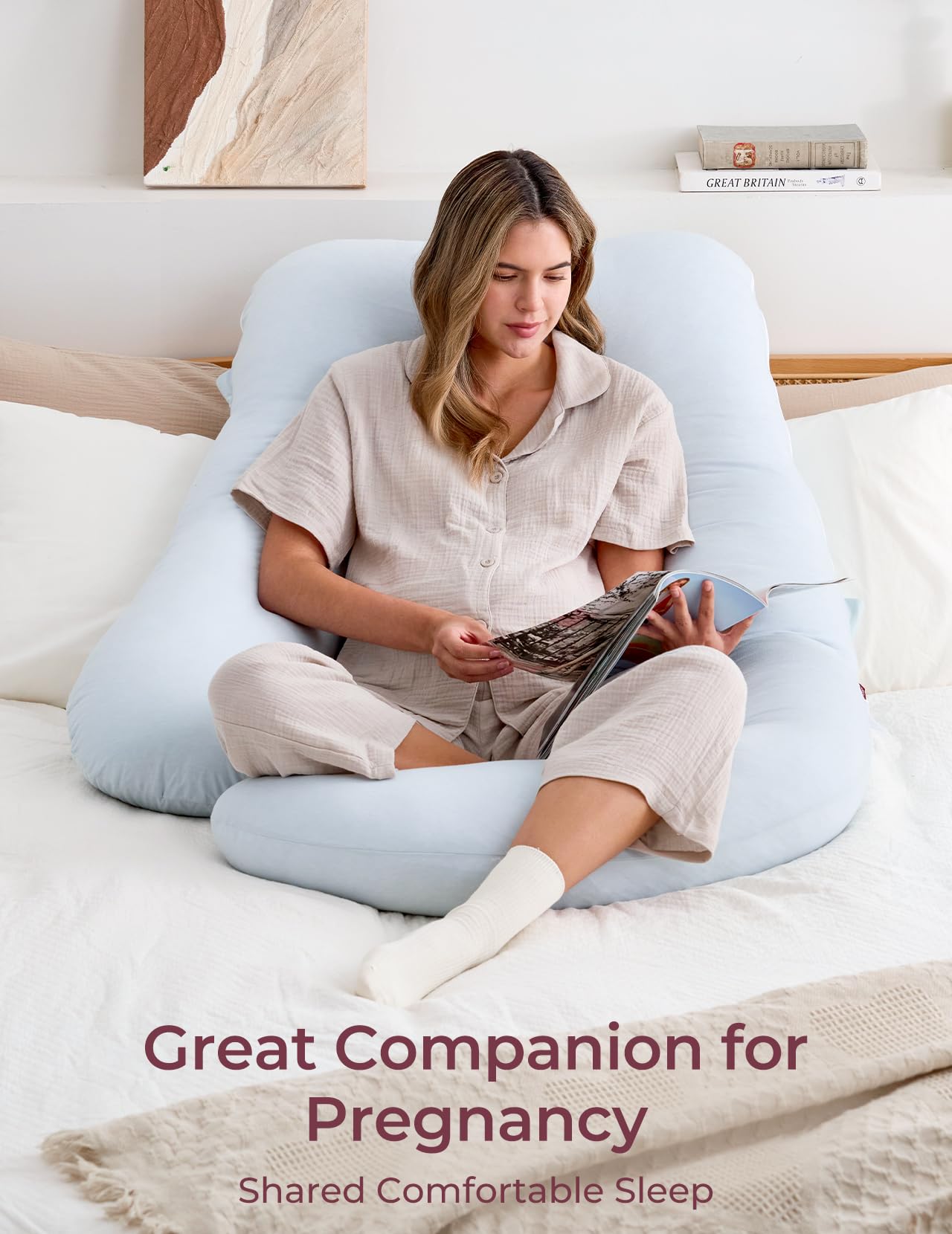 U-Shaped Full Body Pregnancy Pillow 57 Inch Maternity Support Pillow