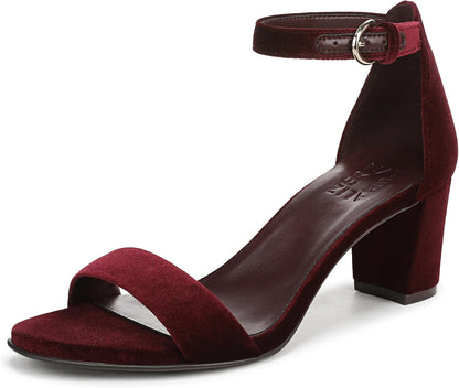 Heeled Sandals for Women - Block Heel Dress Sandals with Ankle Strap