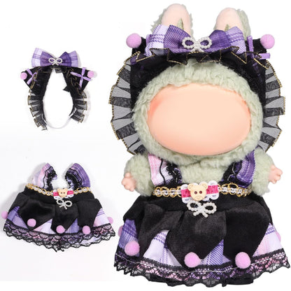 3 Piece Doll Clothes Set for 17cm Dolls - Handmade Crochet Outfit with Hat Little Kumi (hat+dress)