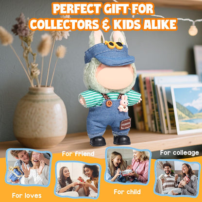 3 Piece Doll Clothes Set for 17cm Dolls - Handmade Crochet Outfit with Hat