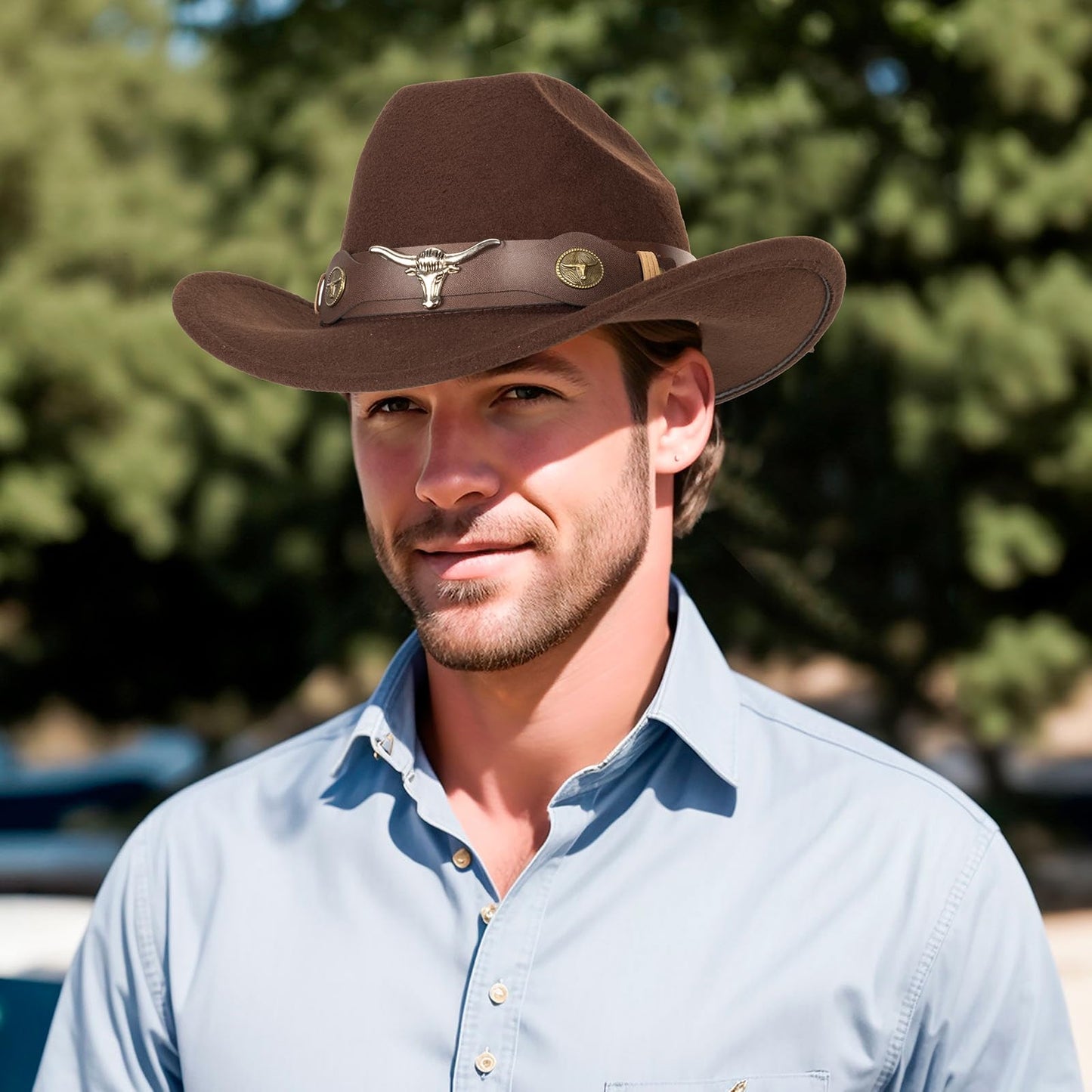 Women's Western Rhinestone Cowboy Hat - Bling Diamond Band Rodeo Fedora