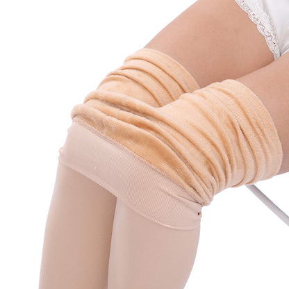 CHRLEISURE Women's Fleece Lined Tights - Fake Sheer Warm Pantyhose Thick Winter Leggings