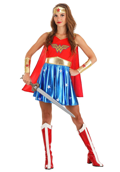 Wonder Woman Costume - Women's Superhero Outfit with Cape and Accessories