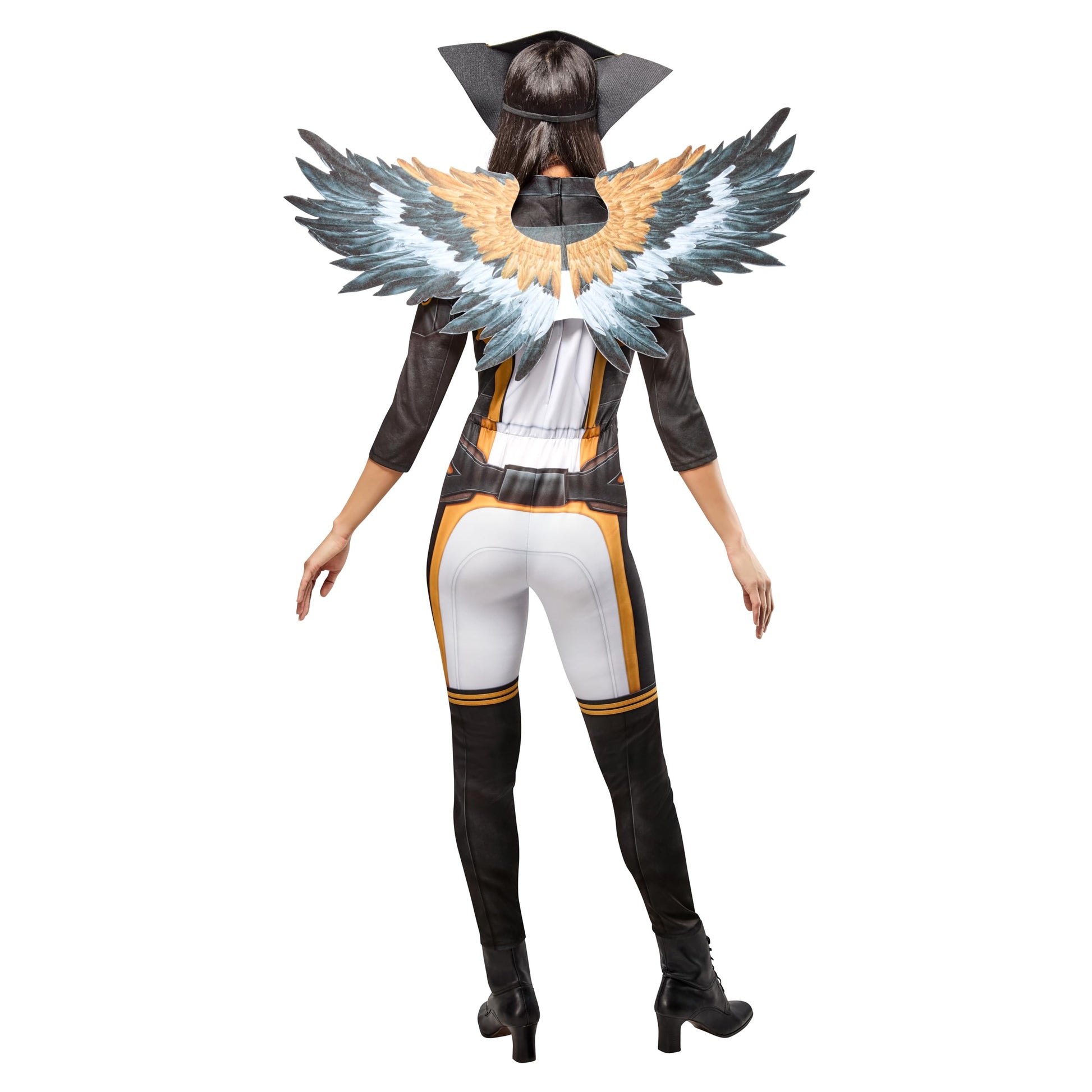 Hawk Girl Costume - Women's Superman Movie Jumpsuit with Wings and Headpiece