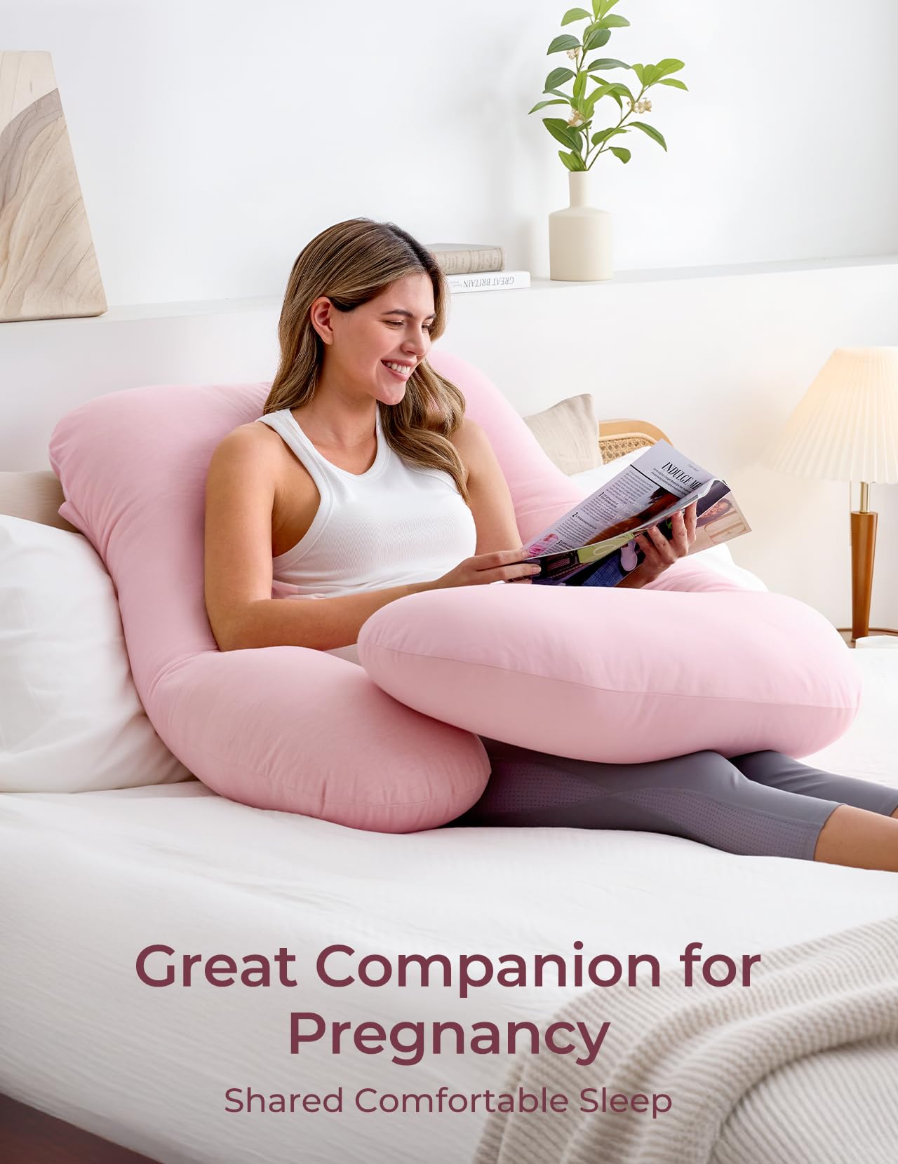 U-Shaped Full Body Pregnancy Pillow 57 Inch Maternity Support Pillow