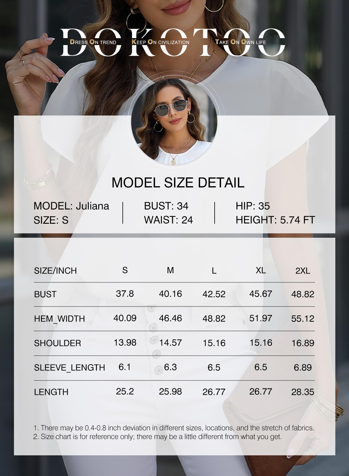 Polyester Blouses - Women's Chiffon Blouse Short Sleeve Pleated Top with Keyhole Back Detail