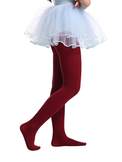 EVERSWE Girls Semi Opaque Footed Tights, Microfiber Tights