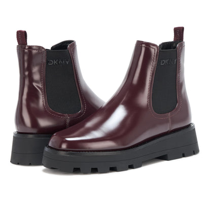 DKNY Women's Shoes boots, wine, 95