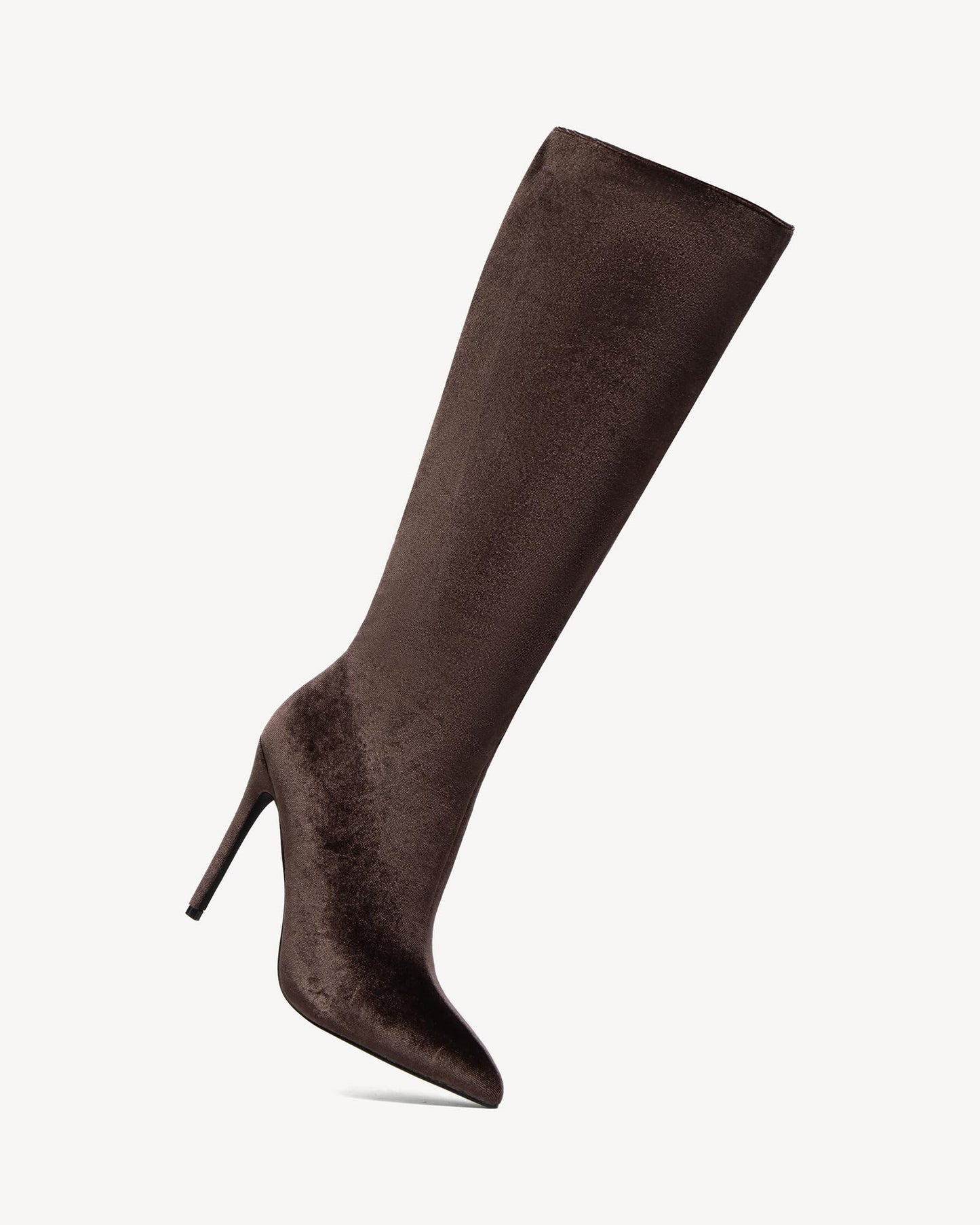 NEWBELLA Women's Suede Knee-High Boots - Sleek Design Stiletto Heel Boots for Daily Wear, Halloween, Christmas