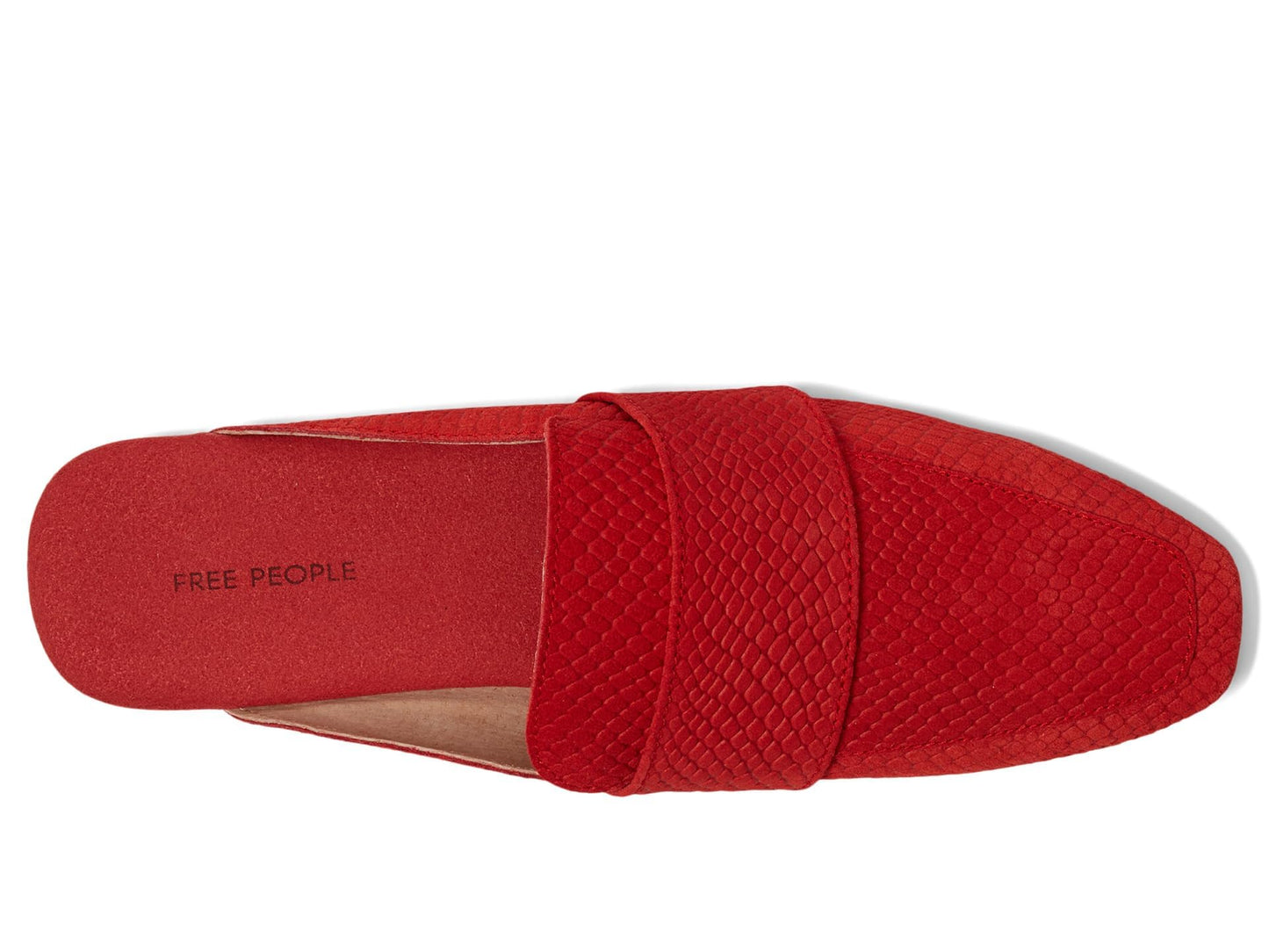 Free People Womens at Ease Embossed Loafer Salsa Suede EU 38.5 (US Women's 8.5) M