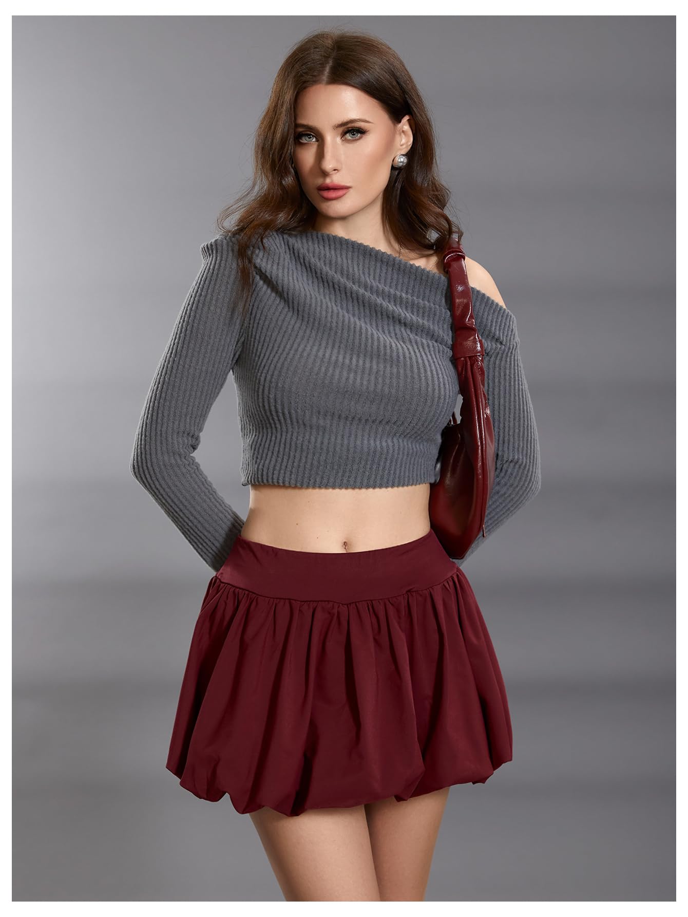Bubble Skirt - Bubble Skort with Shorts Underneath - High Waisted Y2K Skirt Shorts for Women