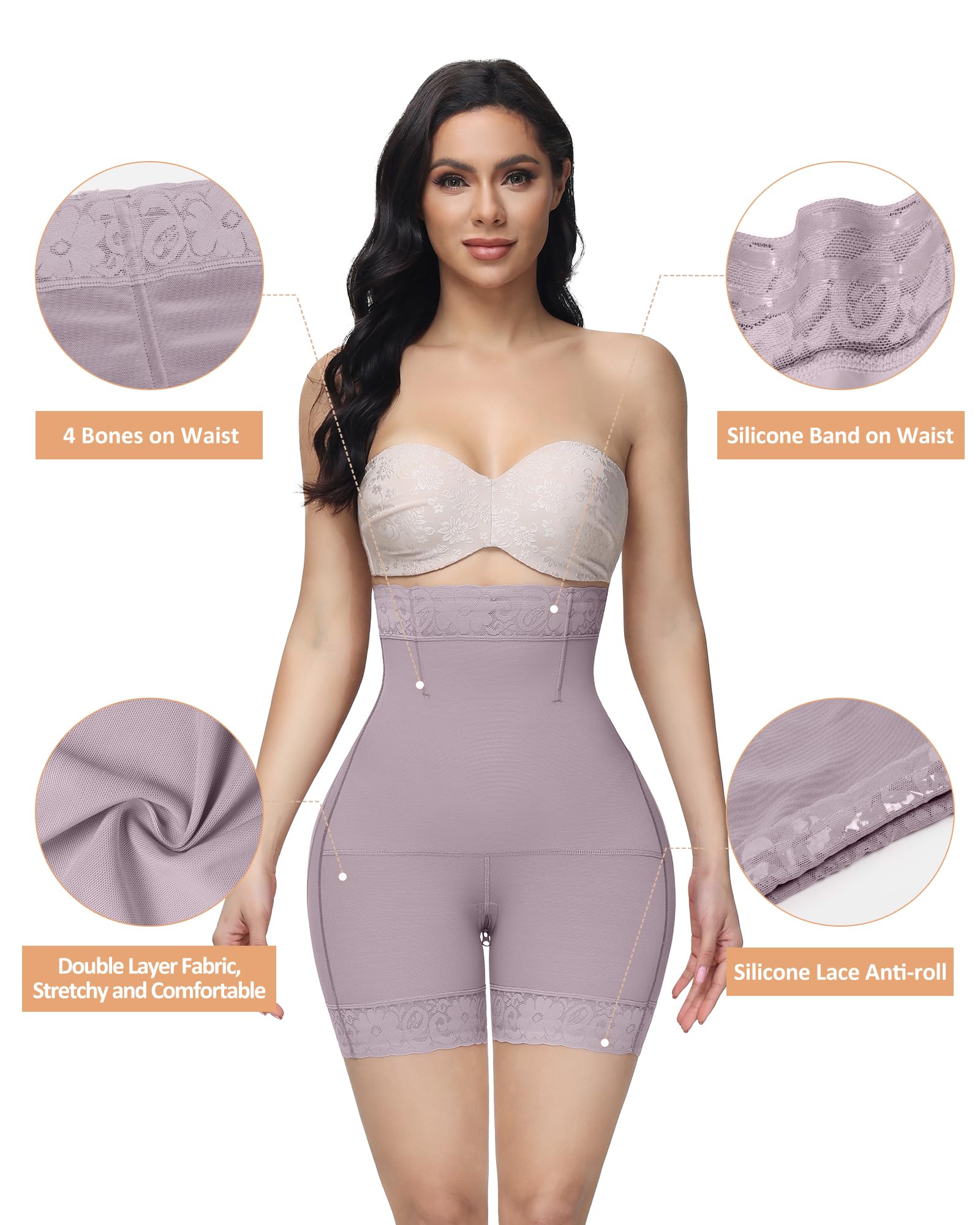 Women's Butt Lifting Shapewear Shorts - Tummy Control Compression Underwear