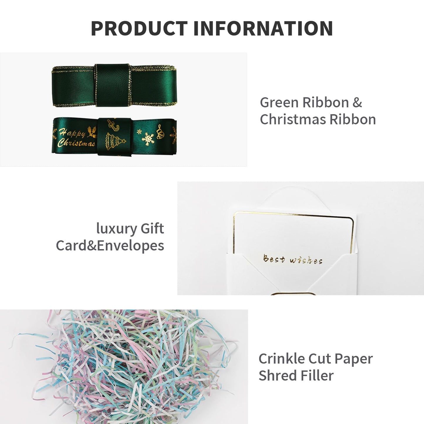 Large Gift Box with Lid 16.5x13x5.5 inches - Includes Card, Ribbons & Filler