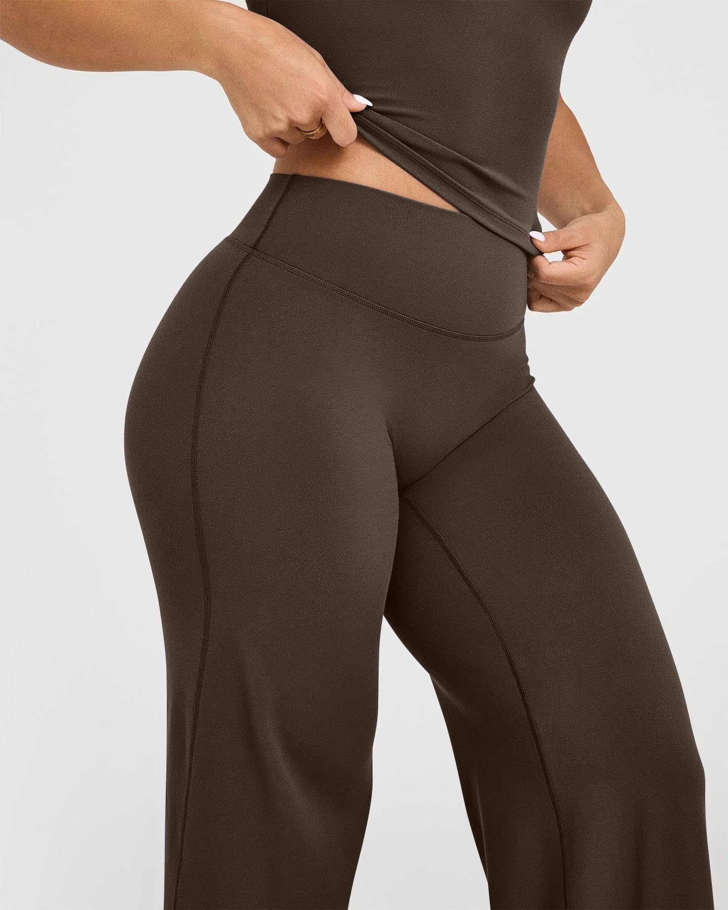 Women's High Waist Yoga Pants - Soft Stretch Straight Leg Bottoms