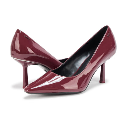 DKNY Women's Comfortable Chic Shoe Maita Ballet Flat, Burgundy, 10