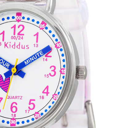 Kids Time Teacher Watch - Educational Analog Watch with Japanese Quartz Movement Ages 5-12