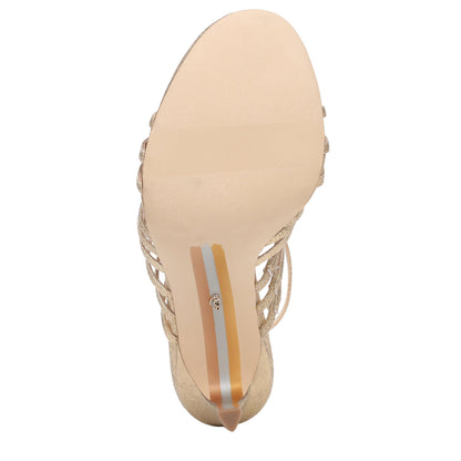 Sam Edelman Women's Iman Heeled Sandal Soft Gold 6.5 M