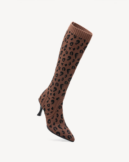 NEWBELLA Women's Suede Knee-High Boots - Sleek Design Stiletto Heel Boots for Daily Wear, Halloween, Christmas