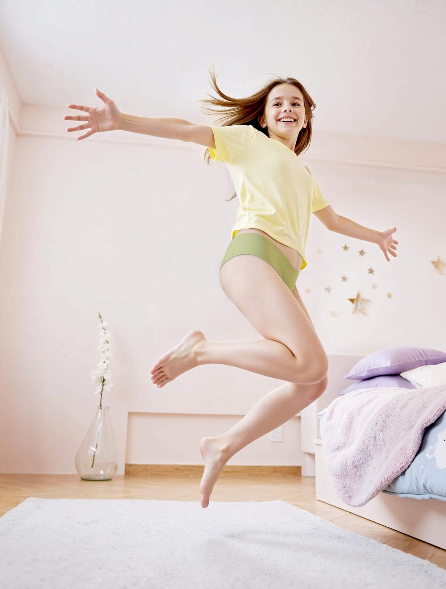 Teen Period Underwear 5-Pack - Seamless Leakproof Menstrual Panties for Girls