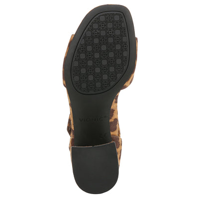 Vionic Womens Chardonnay Sandal Tan Leopard Suede