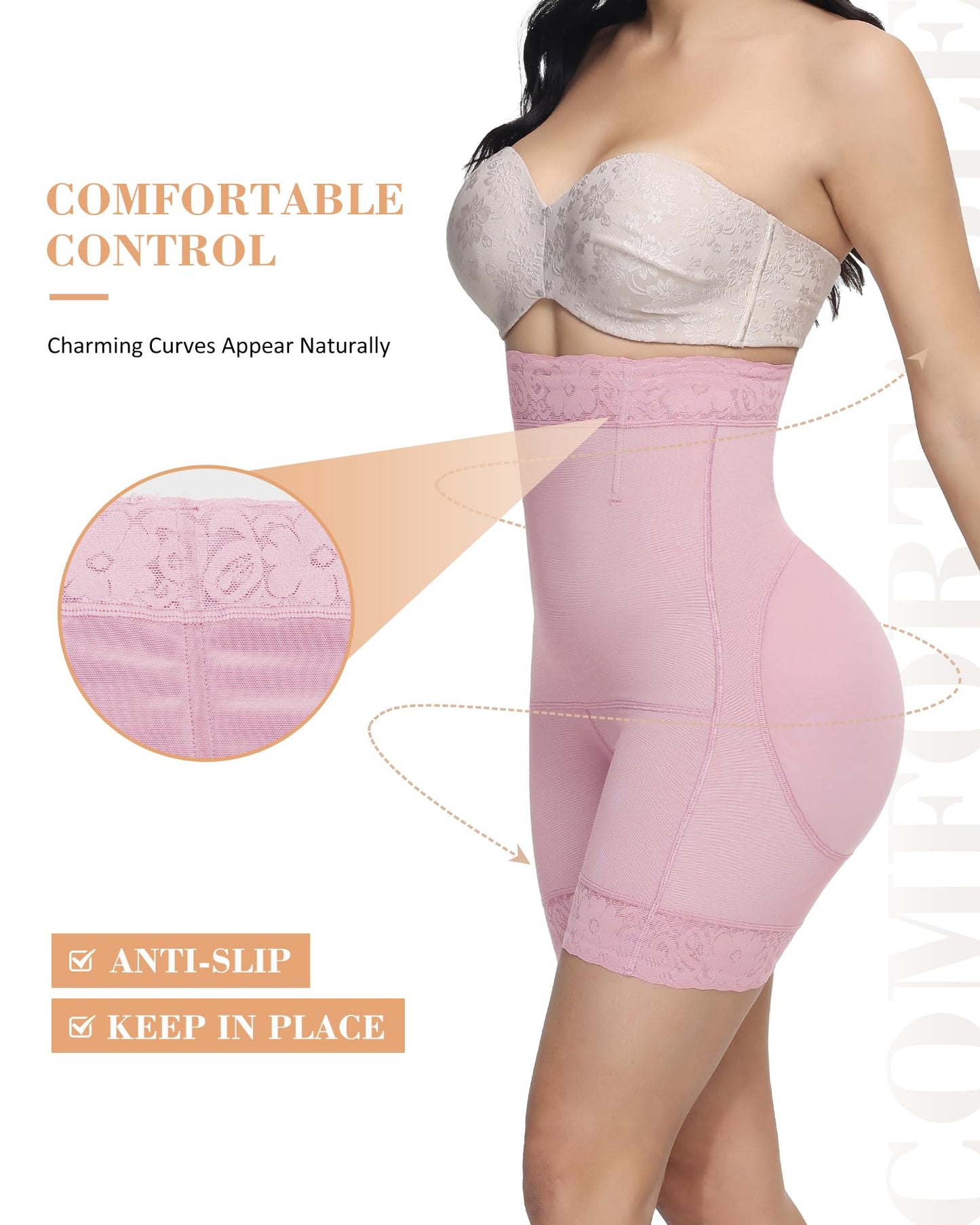 Women's Butt Lifting Shapewear Shorts - Tummy Control Compression Underwear