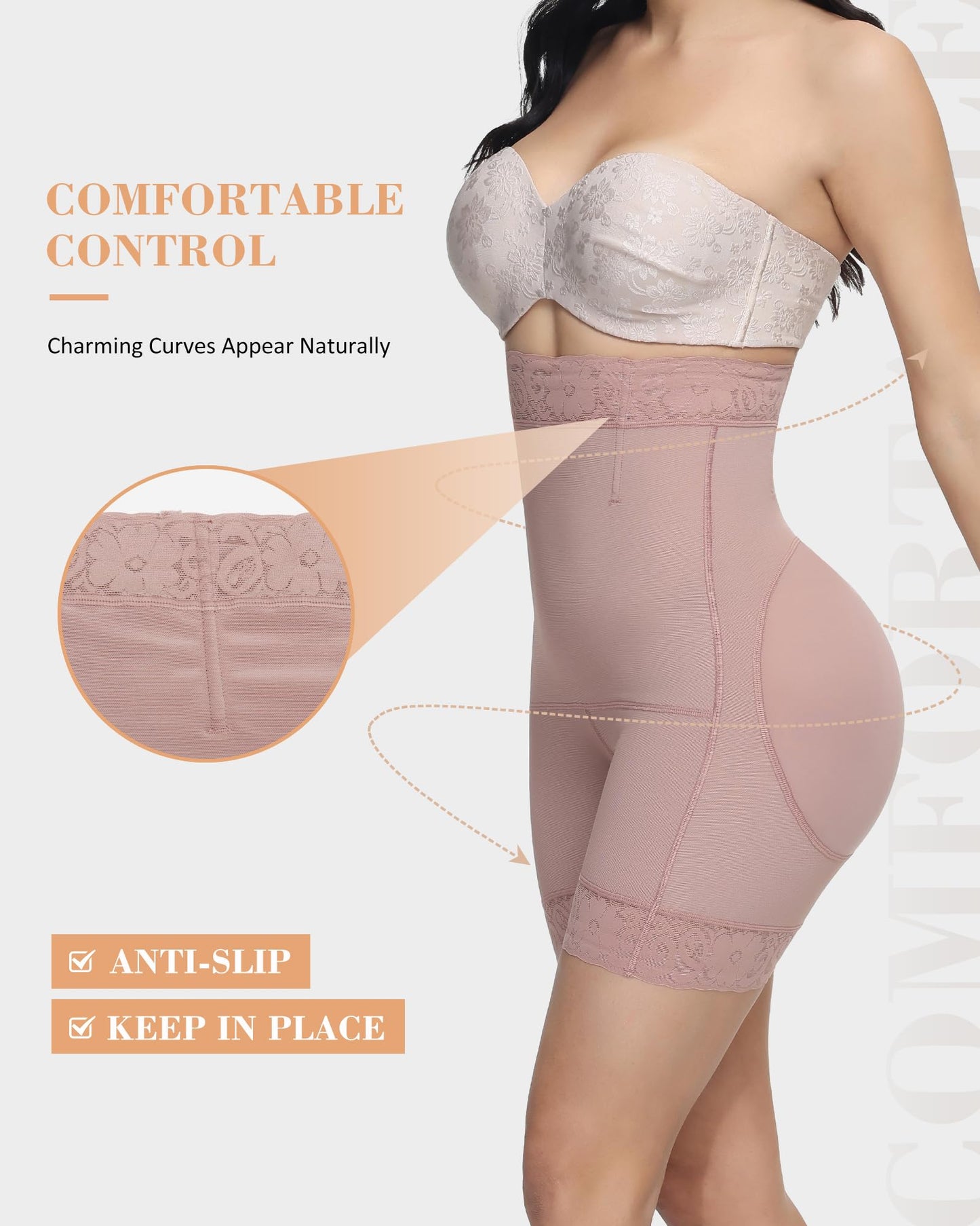 Women's Butt Lifting Shapewear Shorts - Tummy Control Compression Underwear