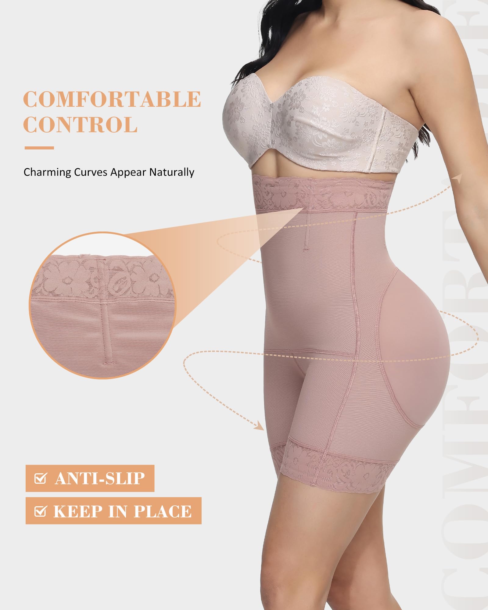 Women's Butt Lifting Shapewear Shorts - Tummy Control Compression Underwear
