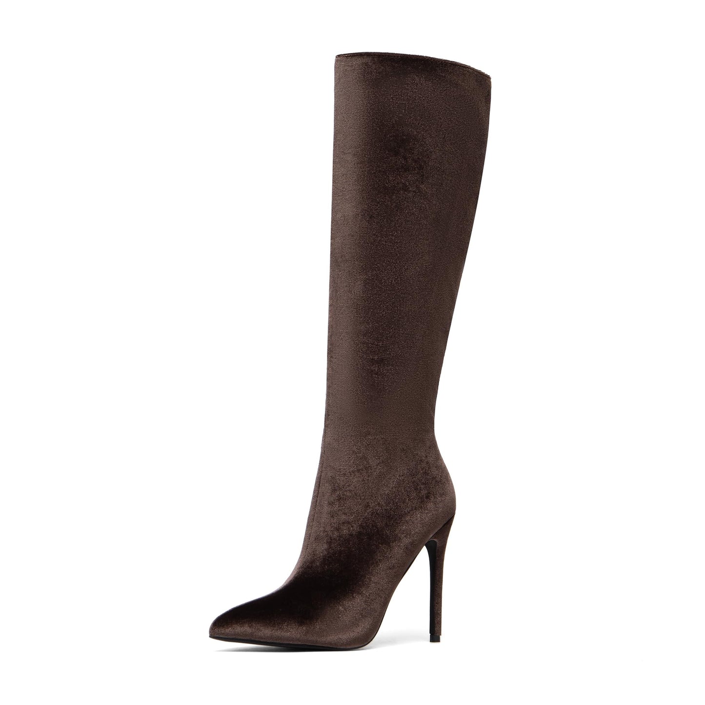 NEWBELLA Women's Suede Knee-High Boots - Sleek Design Stiletto Heel Boots for Daily Wear, Halloween, Christmas