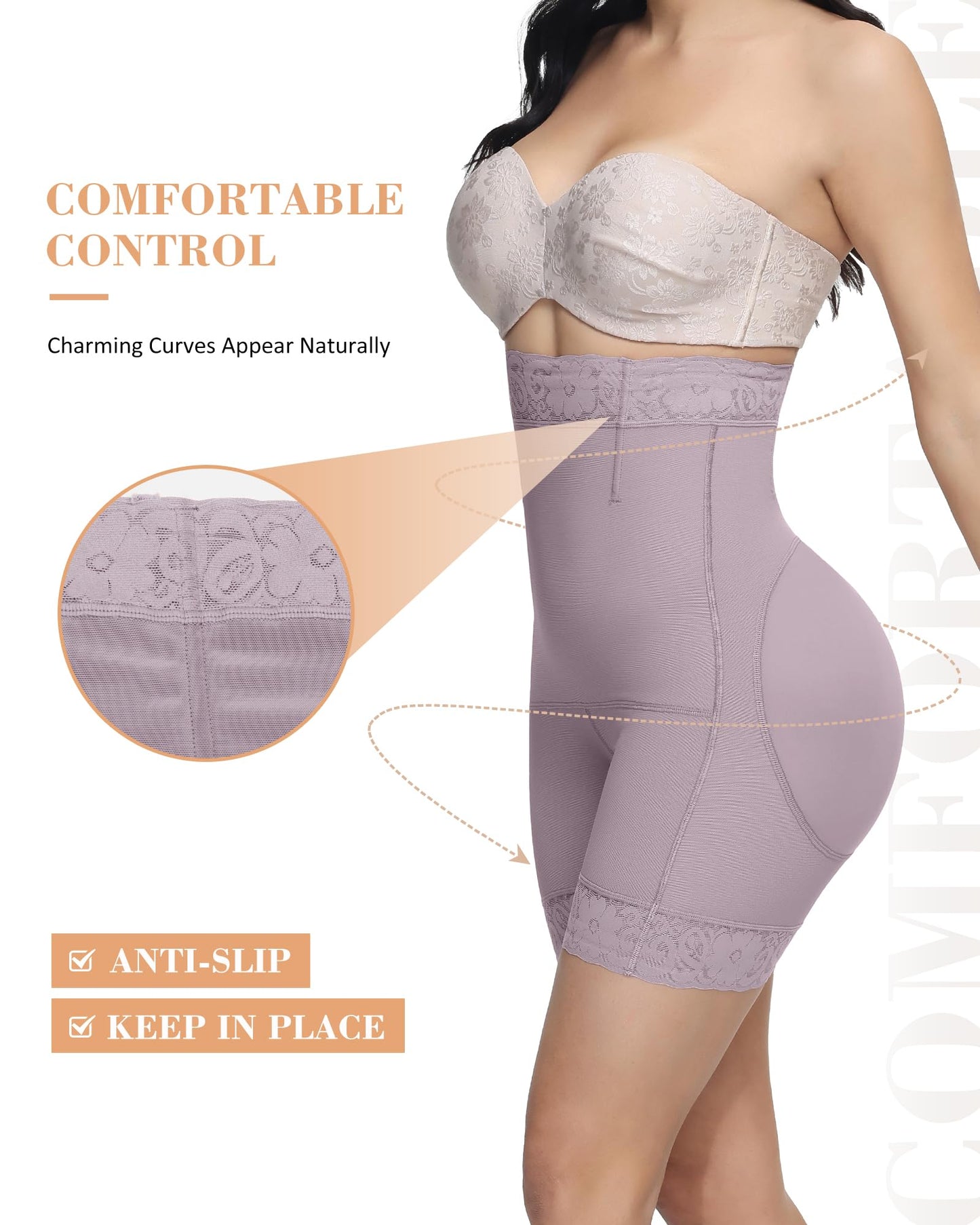 Women's Butt Lifting Shapewear Shorts - Tummy Control Compression Underwear