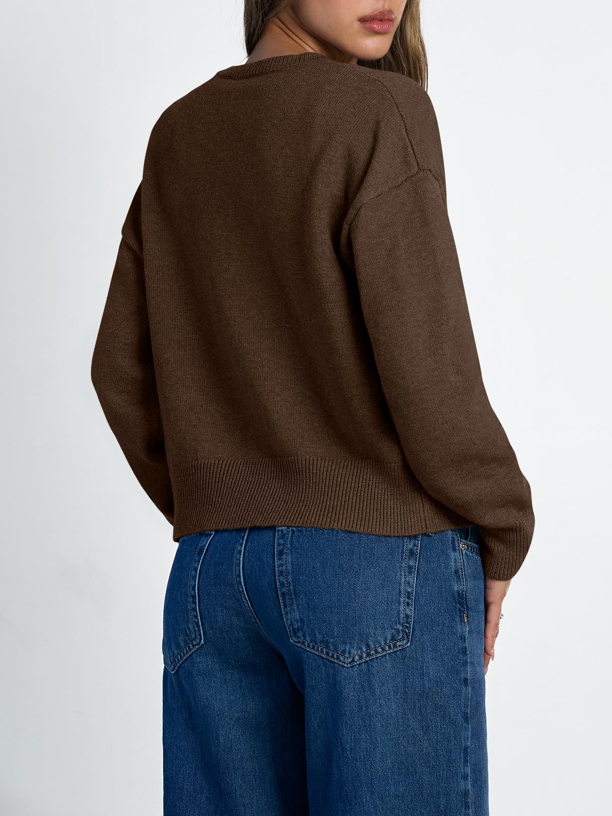 Women's Cropped Cardigan Sweaters - Lightweight Fall Button Up Knit