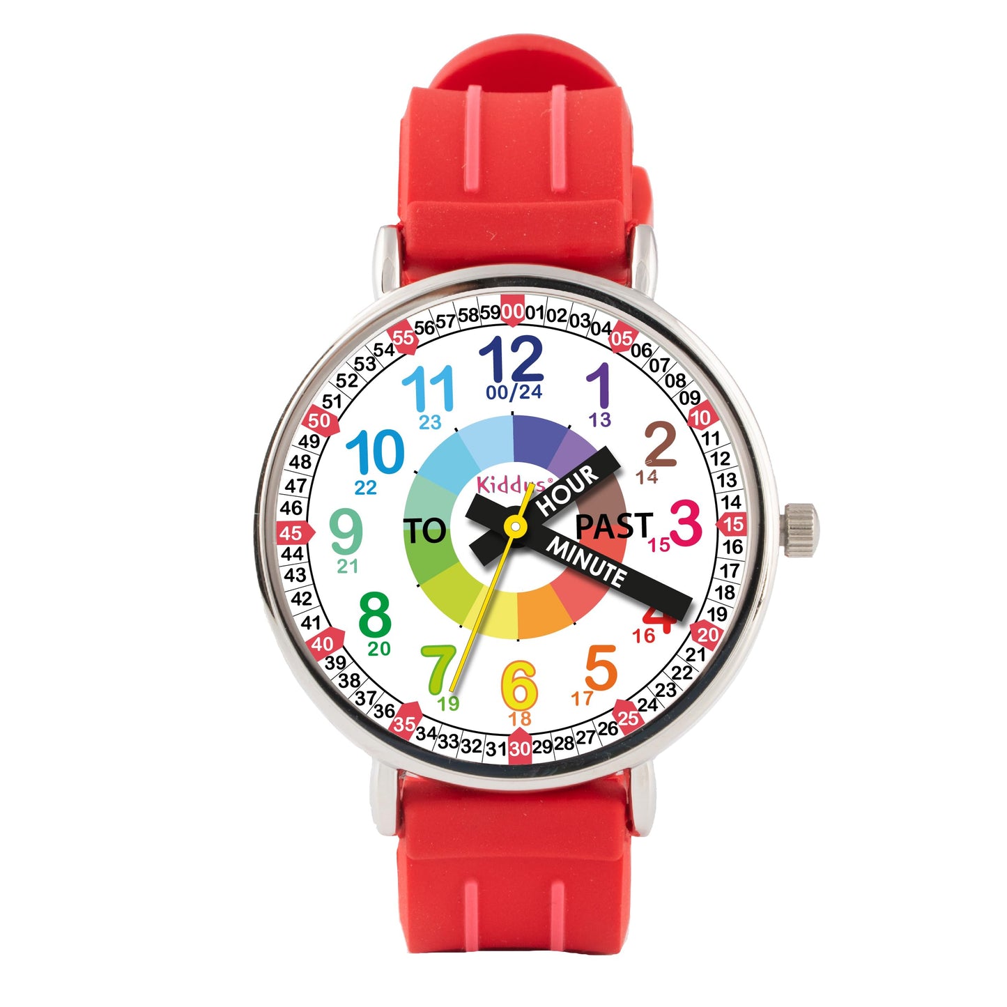 Kids Time Teacher Watch - Educational Analog Watch with Japanese Quartz Movement Ages 5-12