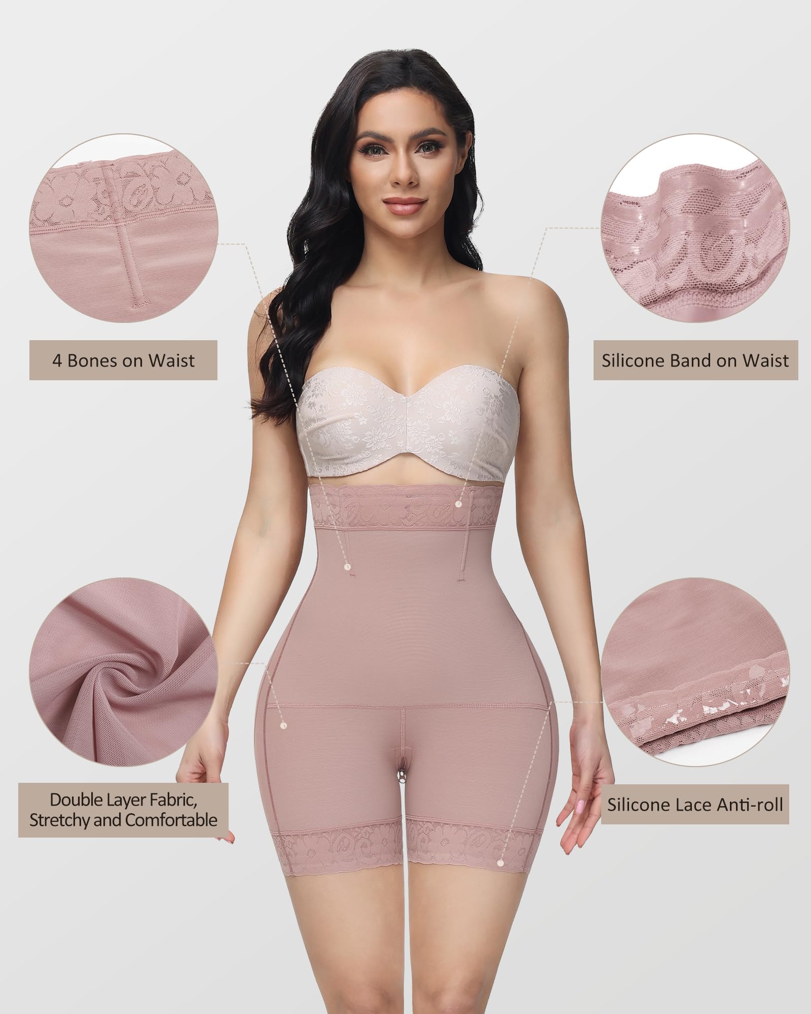 Women's Butt Lifting Shapewear Shorts - Tummy Control Compression Underwear