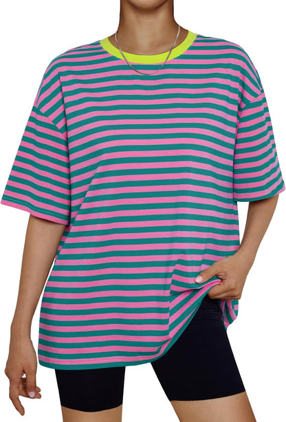 Women's Oversized Summer T-Shirt Short Sleeve Casual Workout Top