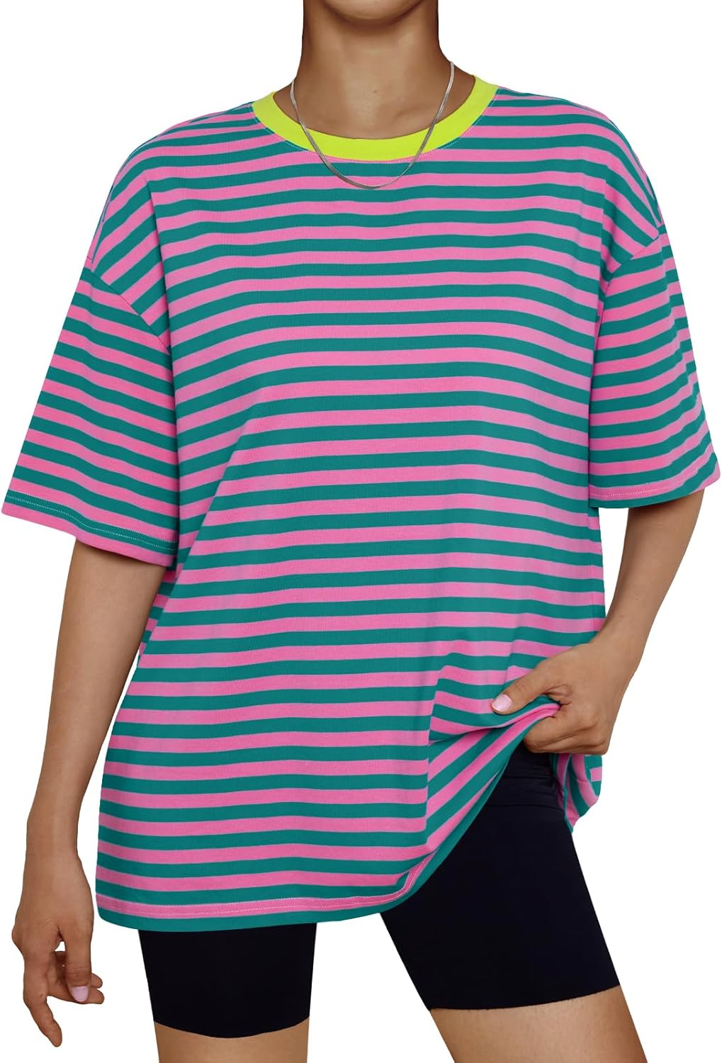 Women's Oversized Summer T-Shirt Short Sleeve Casual Workout Top