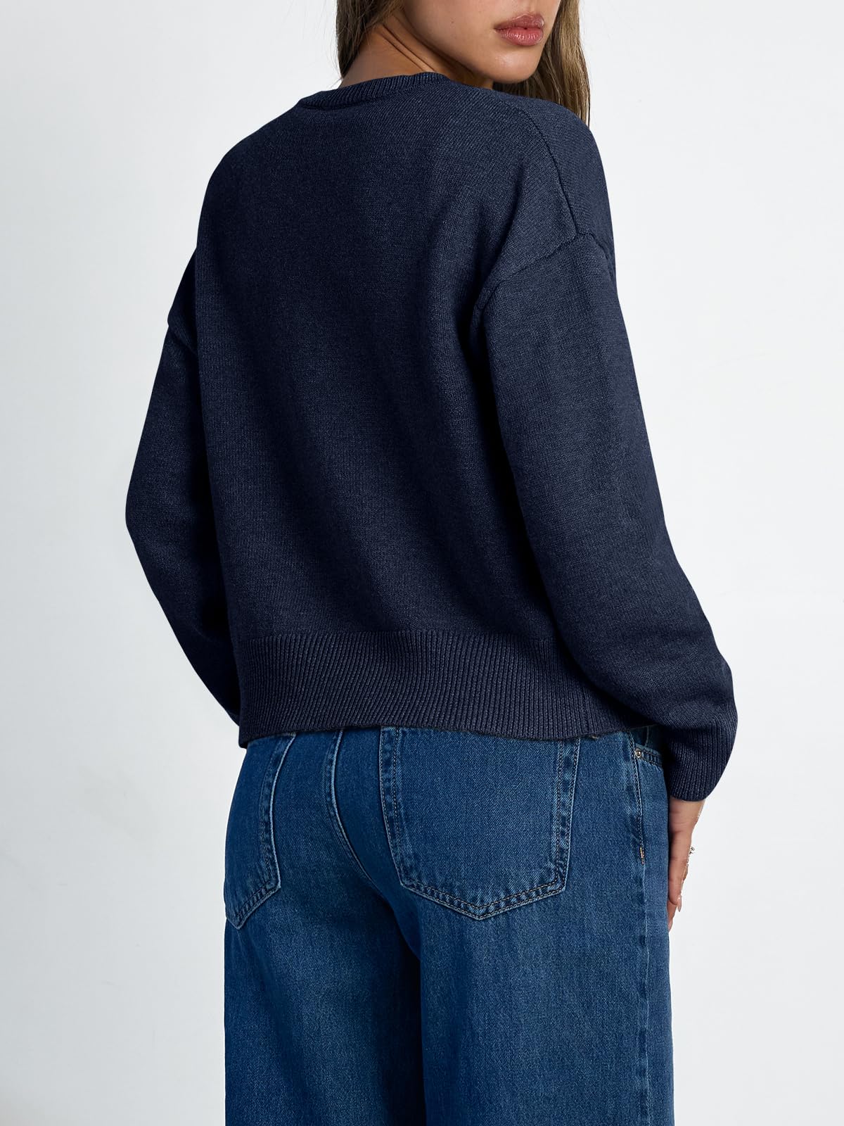 Women's Cropped Cardigan Sweaters - Lightweight Fall Button Up Knit