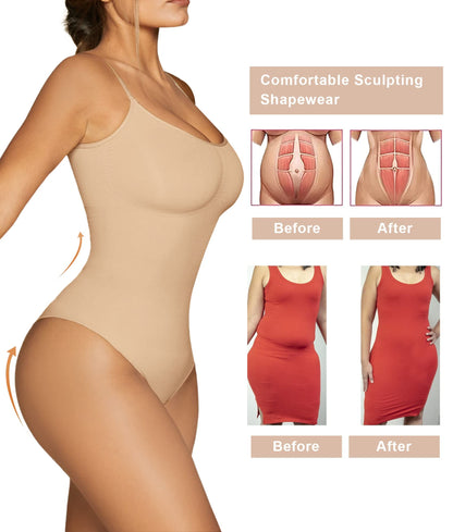 Women's Shapewear Bodysuit Tummy Control Seamless Body Shaper