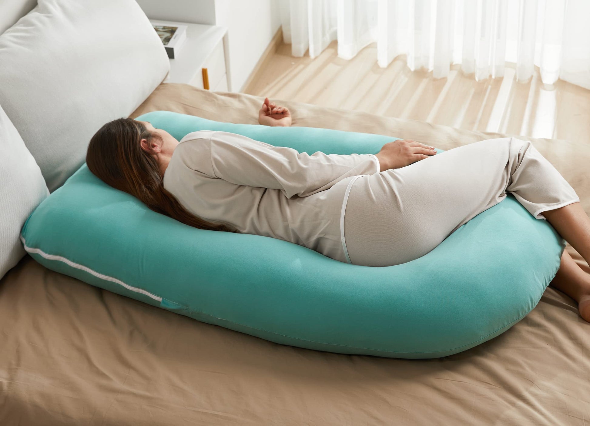 U-Shaped Full Body Pregnancy Pillow 57 Inch Maternity Support Pillow