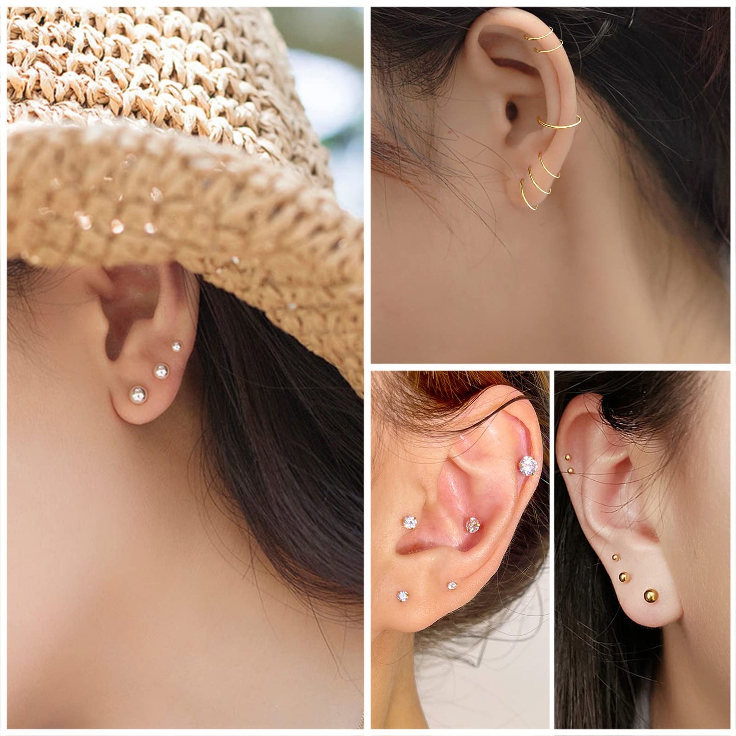 Women's Accessories - 36-Piece Gold Plated Jewelry Set Necklaces Bracelets Earrings Rings Gift