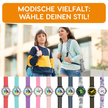 Kids Time Teacher Watch - Educational Analog Watch with Japanese Quartz Movement Ages 5-12