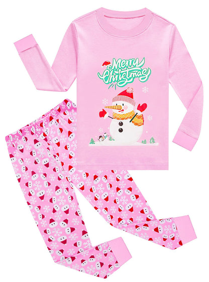 Tphon Kids Christmas Pajamas Sets Santa Claus Dinosaur Sleepwear Long Sleeve PJS Set for Boys Girls 2-12 Years
