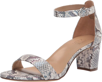 Heeled Sandals for Women - Block Heel Dress Sandals with Ankle Strap