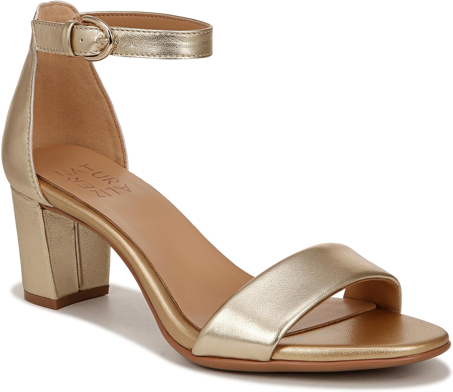 Heeled Sandals for Women - Block Heel Dress Sandals with Ankle Strap