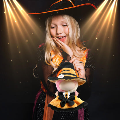 3 Piece Handmade Crochet Outfit for 17cm Dolls - Heart Sweater Hat & Bag Set