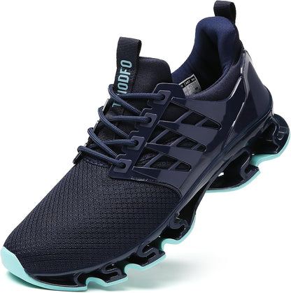 Women's Walking Shoes Breathable Mesh Sport Sneakers 8068 Navy Blue