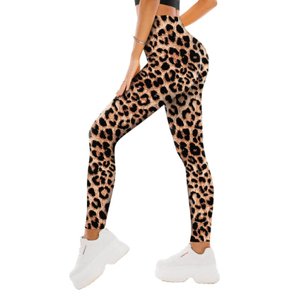 High Waisted Leggings for Women - Buttery Soft Yoga Pants with Tummy Control Full Length Leopard