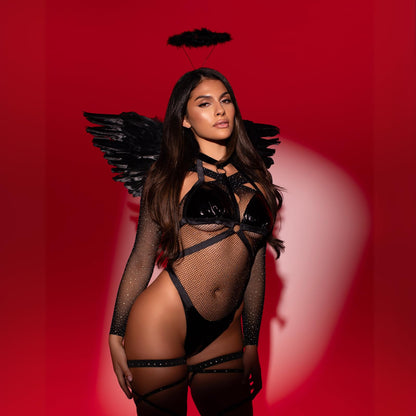 Angel Wings and Halo Costume Accessory Kit - 2 Piece Feathered Set