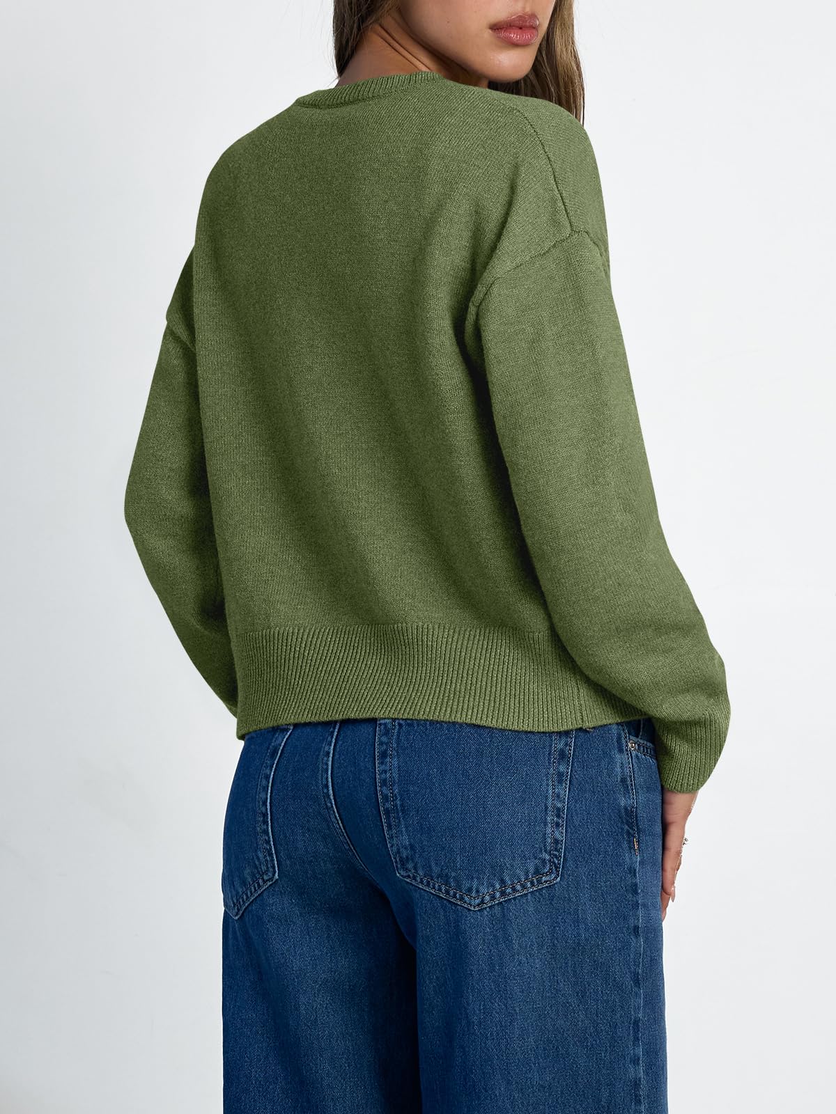 Women's Cropped Cardigan Sweaters - Lightweight Fall Button Up Knit