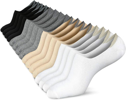 Women No Show Socks - Non Slip Low Cut Invisible Socks 4/8 Pairs